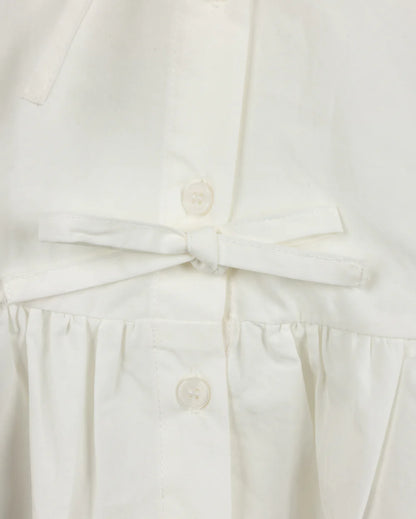 POPLIN PEPLUM BOW BLOUSE