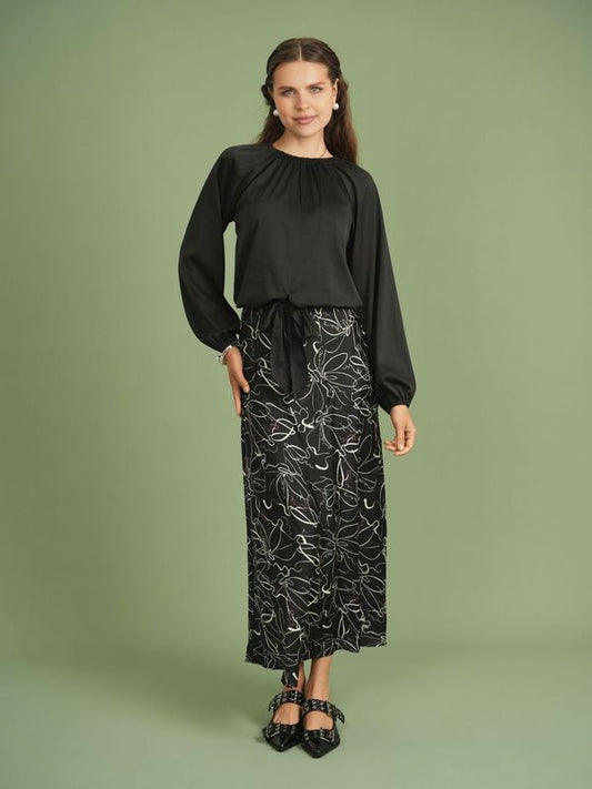 SATIN MAXI SKIRT