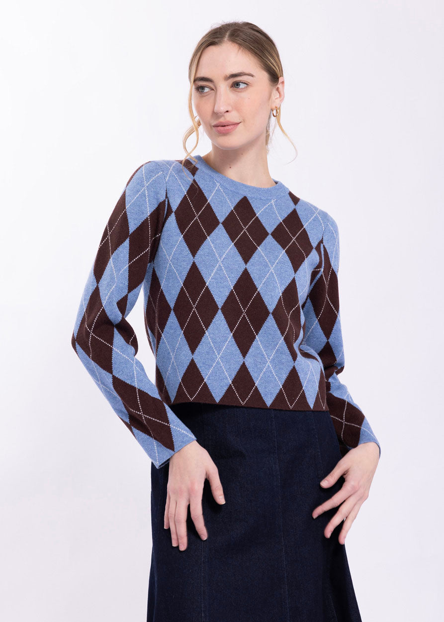 ARGYLE CREWNECK SWEATER