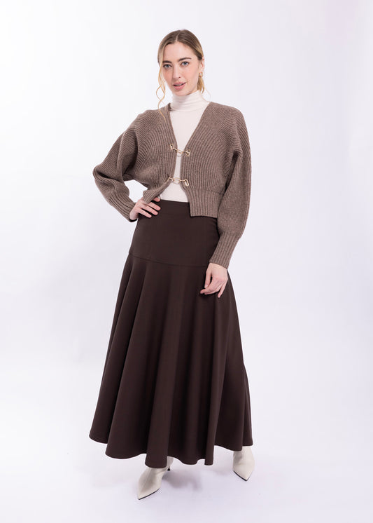 PANELED YOKE SKIRT