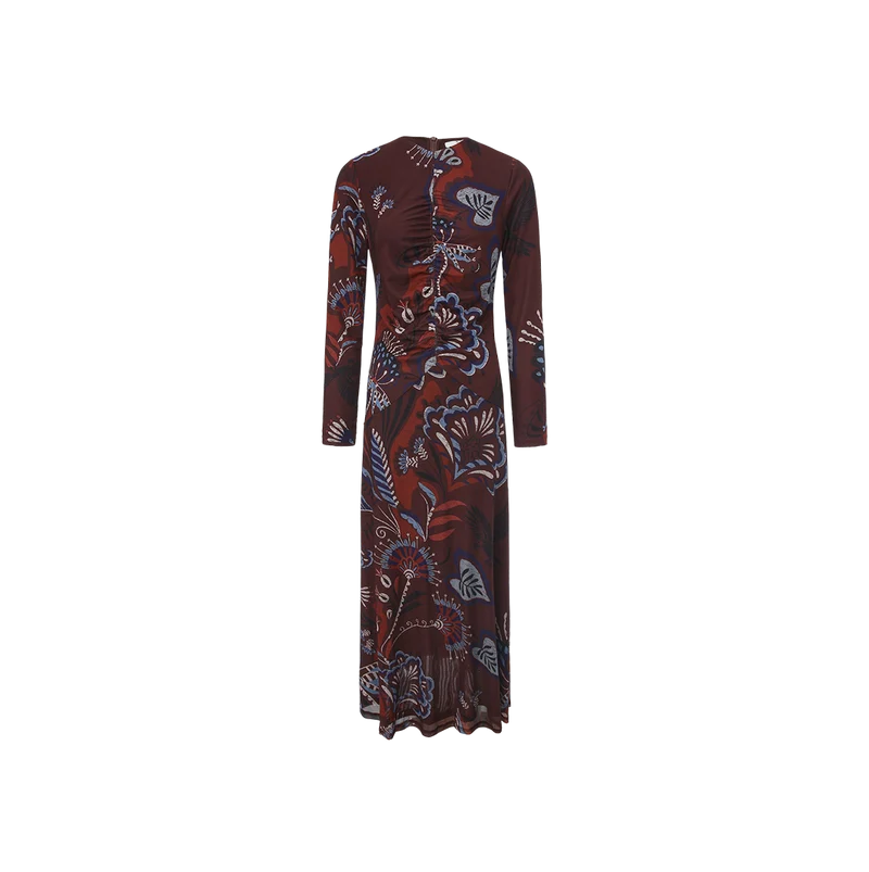MESH GATHERED DRESS