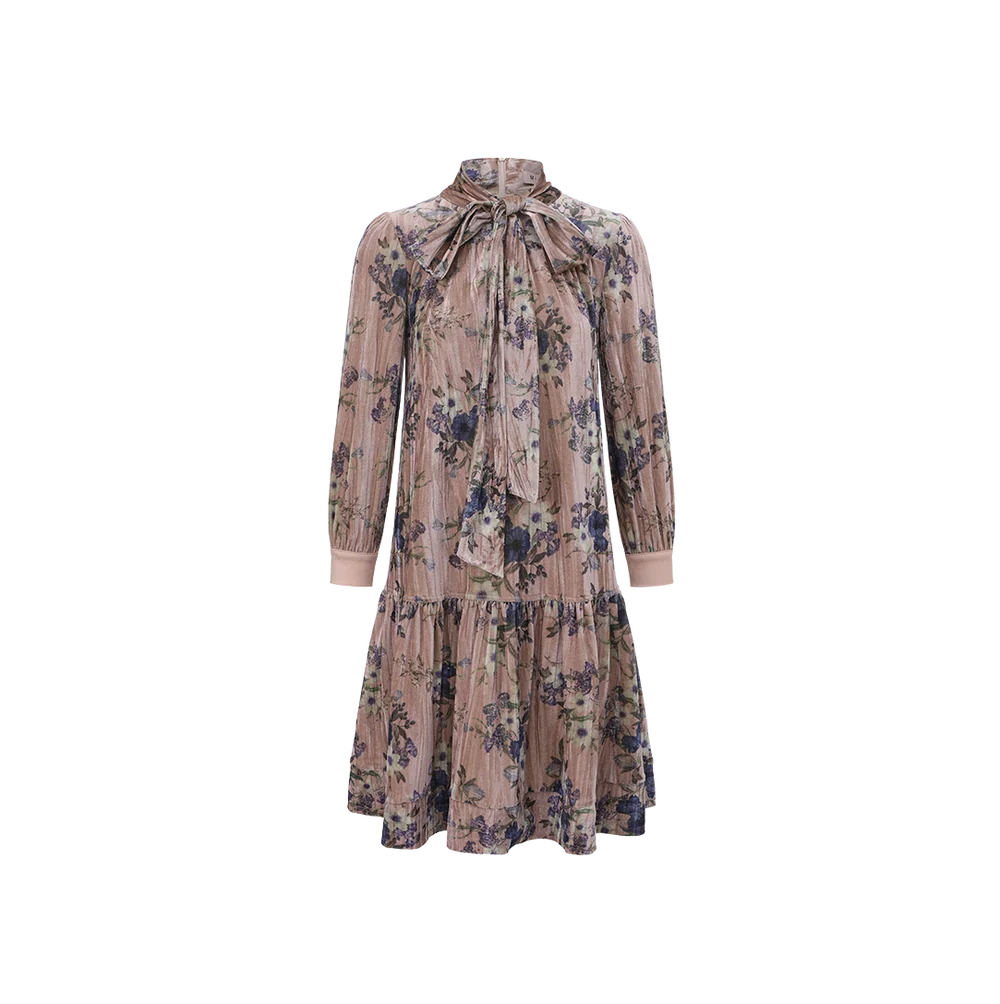 VELVET BOTTOM TIER DRESS