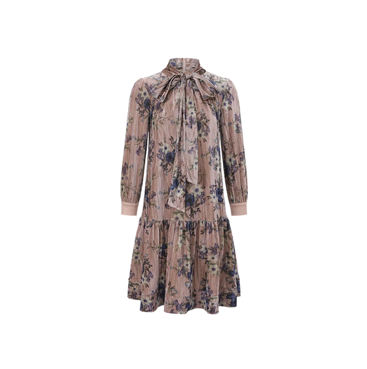 VELVET BOTTOM TIER DRESS