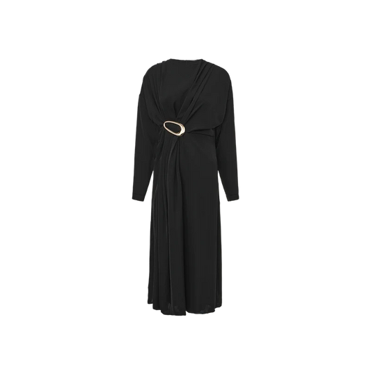 SILK GATHERED DRESS