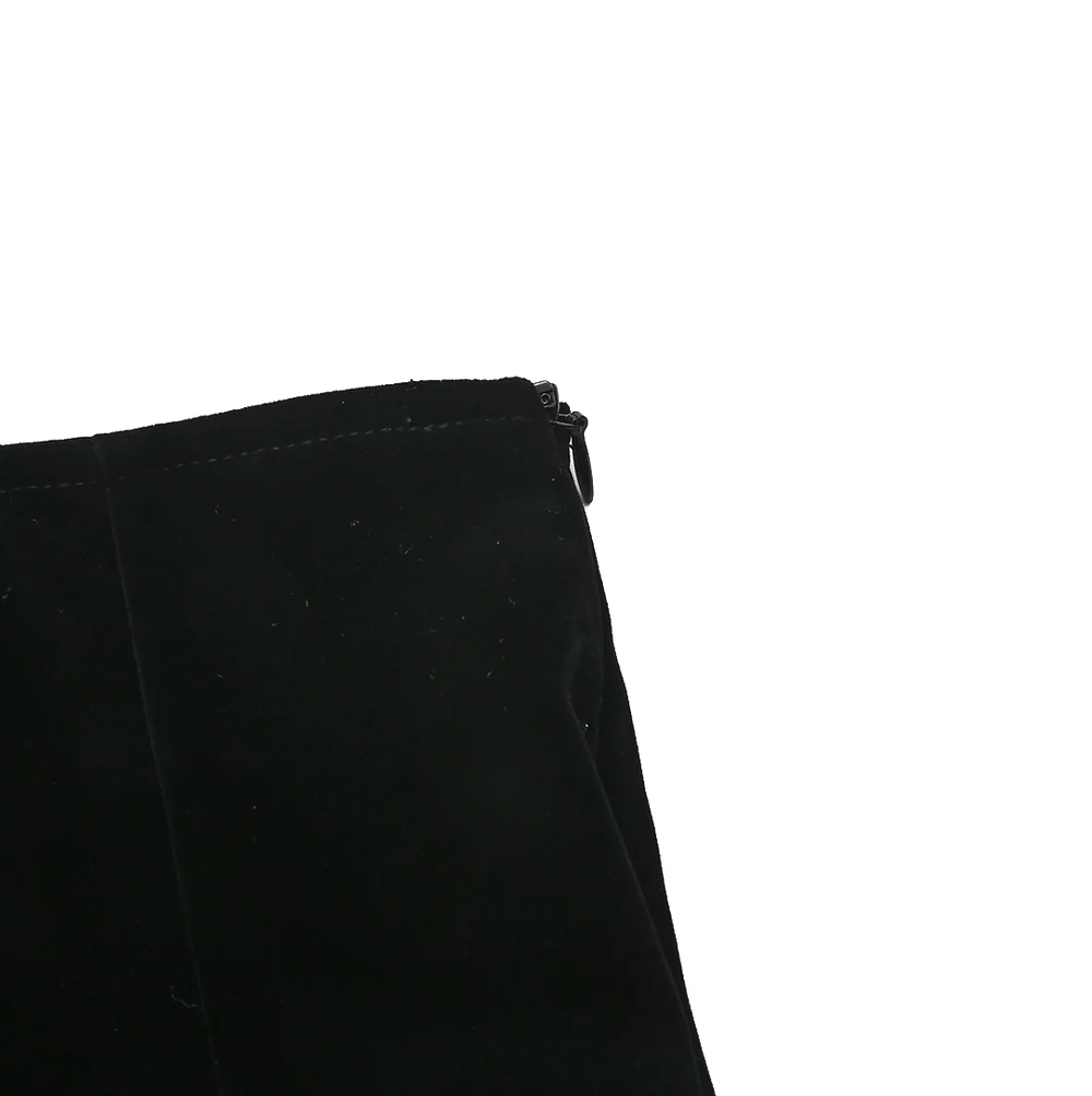 VELVET OPEN PANELED SKIRT
