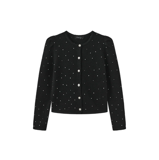 GEM DETAIL PEARL CARDIGAN