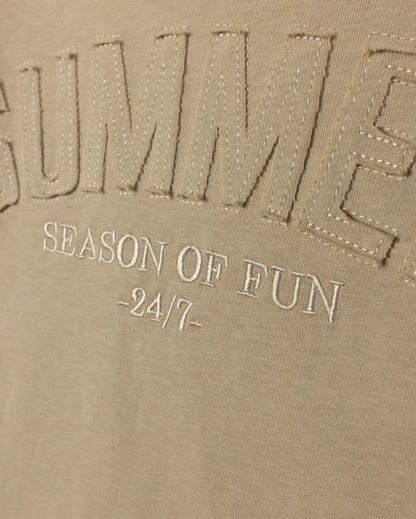 DONNY SELF FABRIC DETAILED TEE