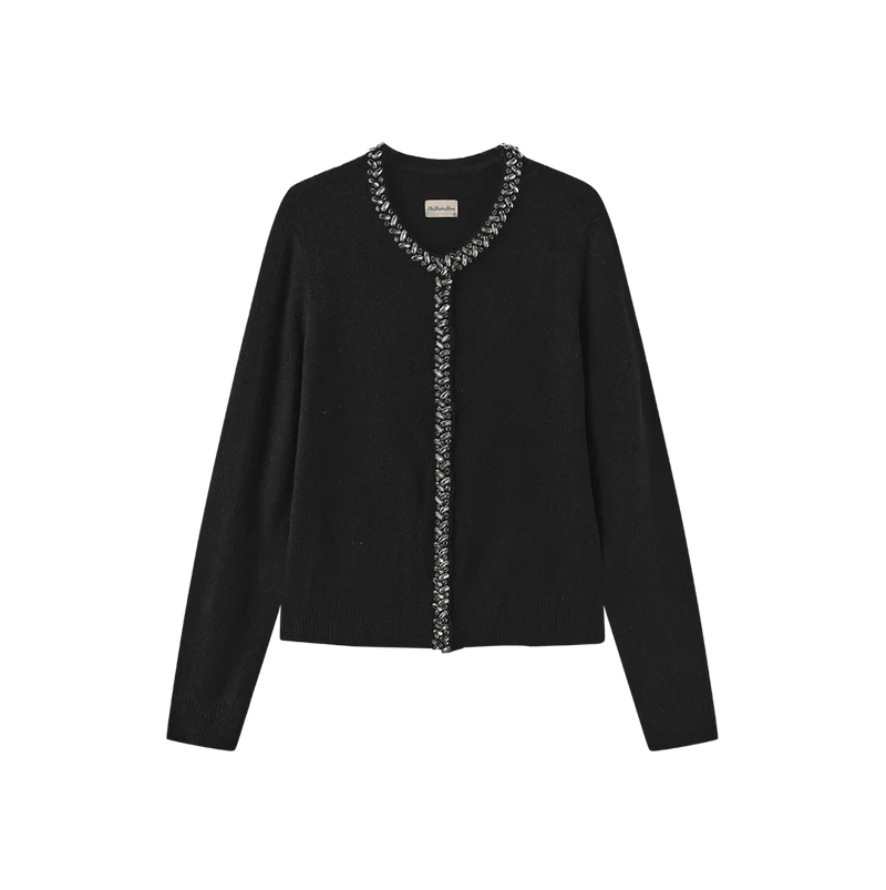 STUDDED KNIT CARDIGAN