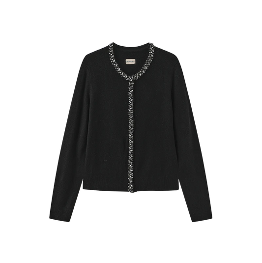 STUDDED KNIT CARDIGAN