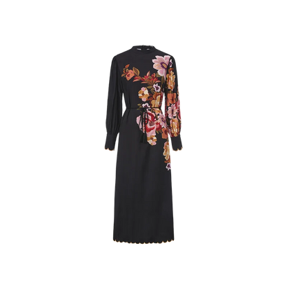 FLOWER SCALLOPED DRESS