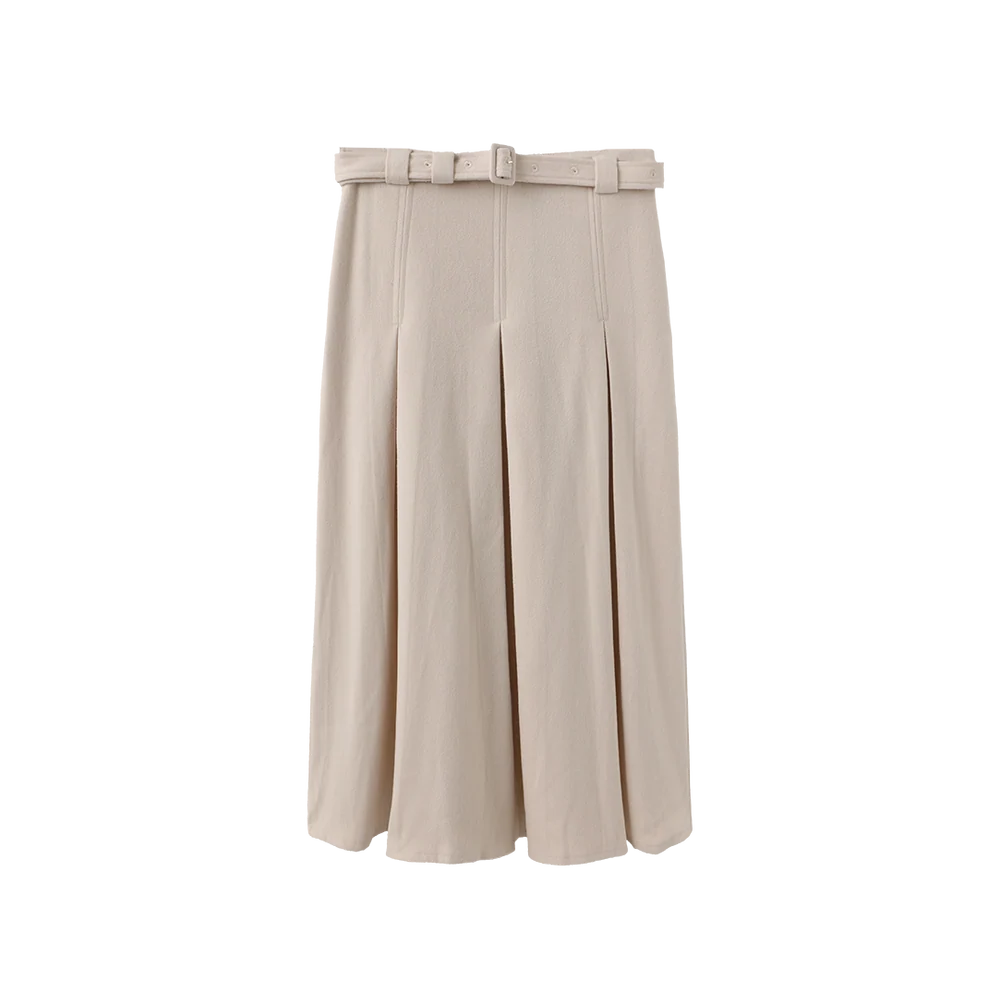 MICA WOOL MIDI SKIRT