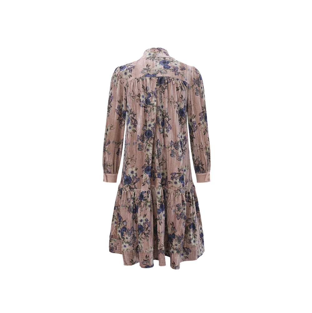 VELVET BOTTOM TIER DRESS