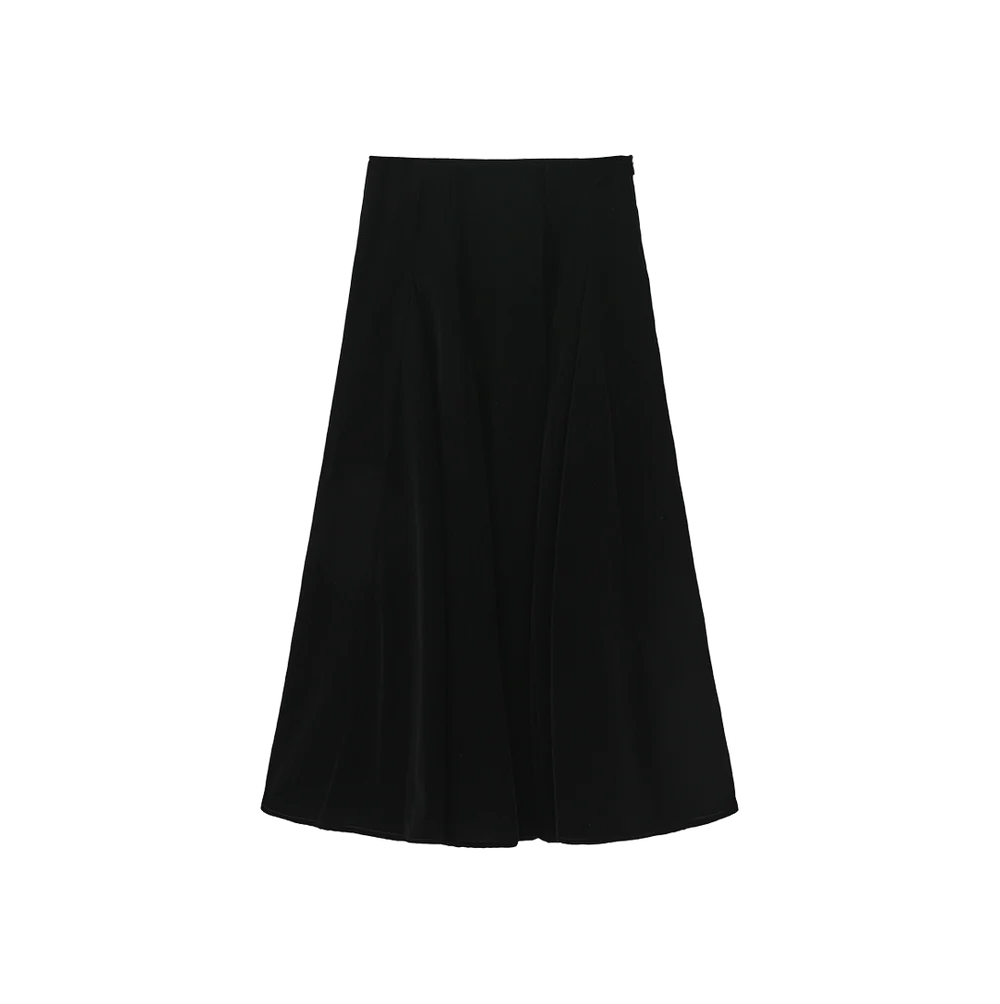 VELVET OPEN PANELED SKIRT