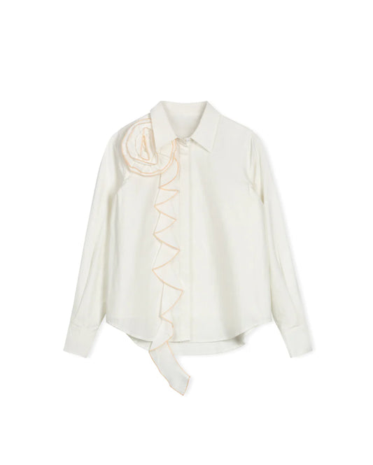 FLOWER RUFFLE BLOUSE