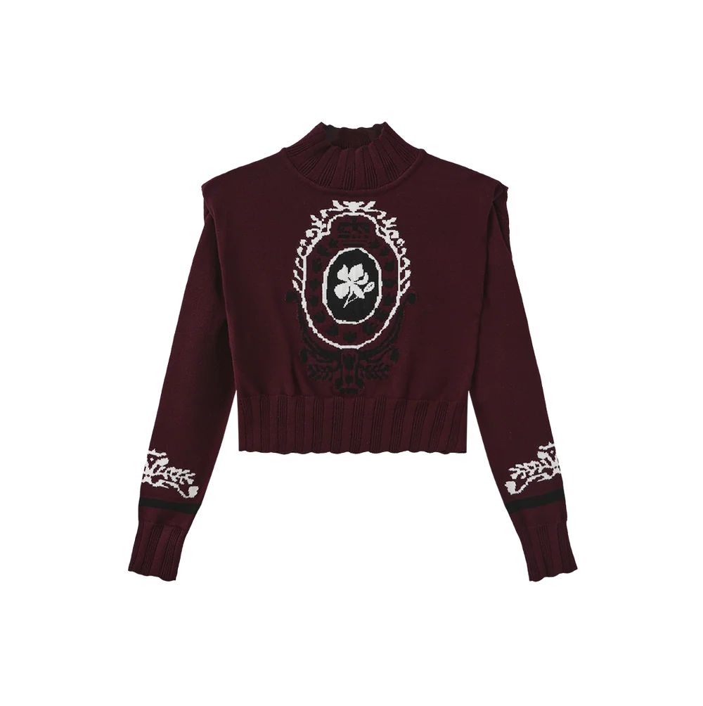CREST KNIT TURTLENECK SWEATER