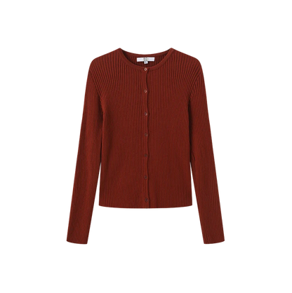THICK RIBBED KNIT CARDIGAN