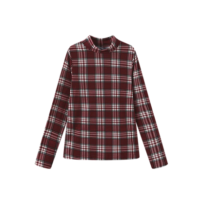 PRINTED LAYERING MOCK NECK