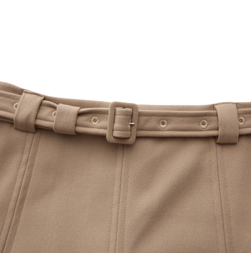 MICA WOOL MIDI SKIRT