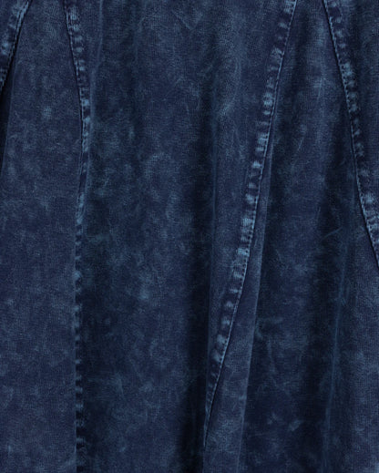 MINERAL WASH OPEN PANEL MIDI SKIRT