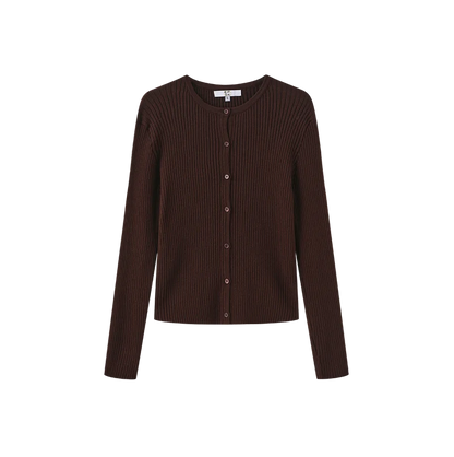 THICK RIBBED KNIT CARDIGAN