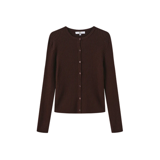 THICK RIBBED KNIT CARDIGAN