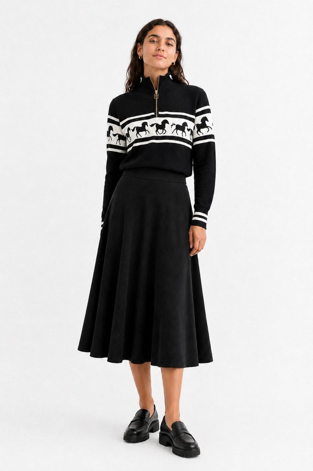 TEEN HORSE KNIT SWEATER