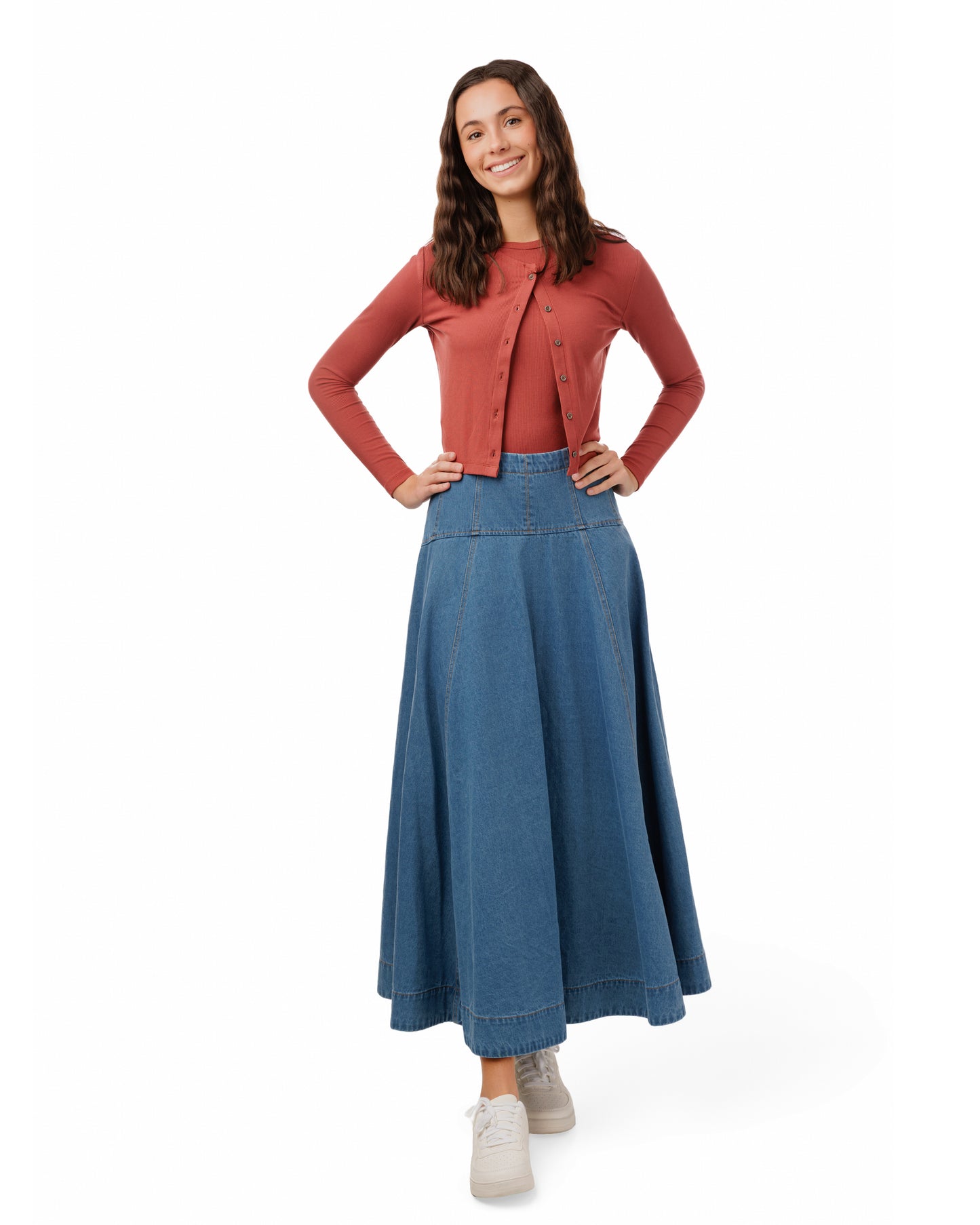 ALINE CIRCLE DENIM SKIRT