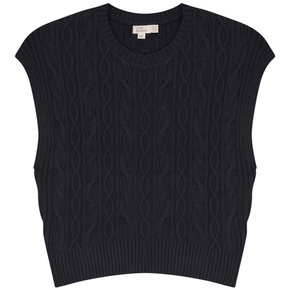 CABLE KNIT CROP VEST