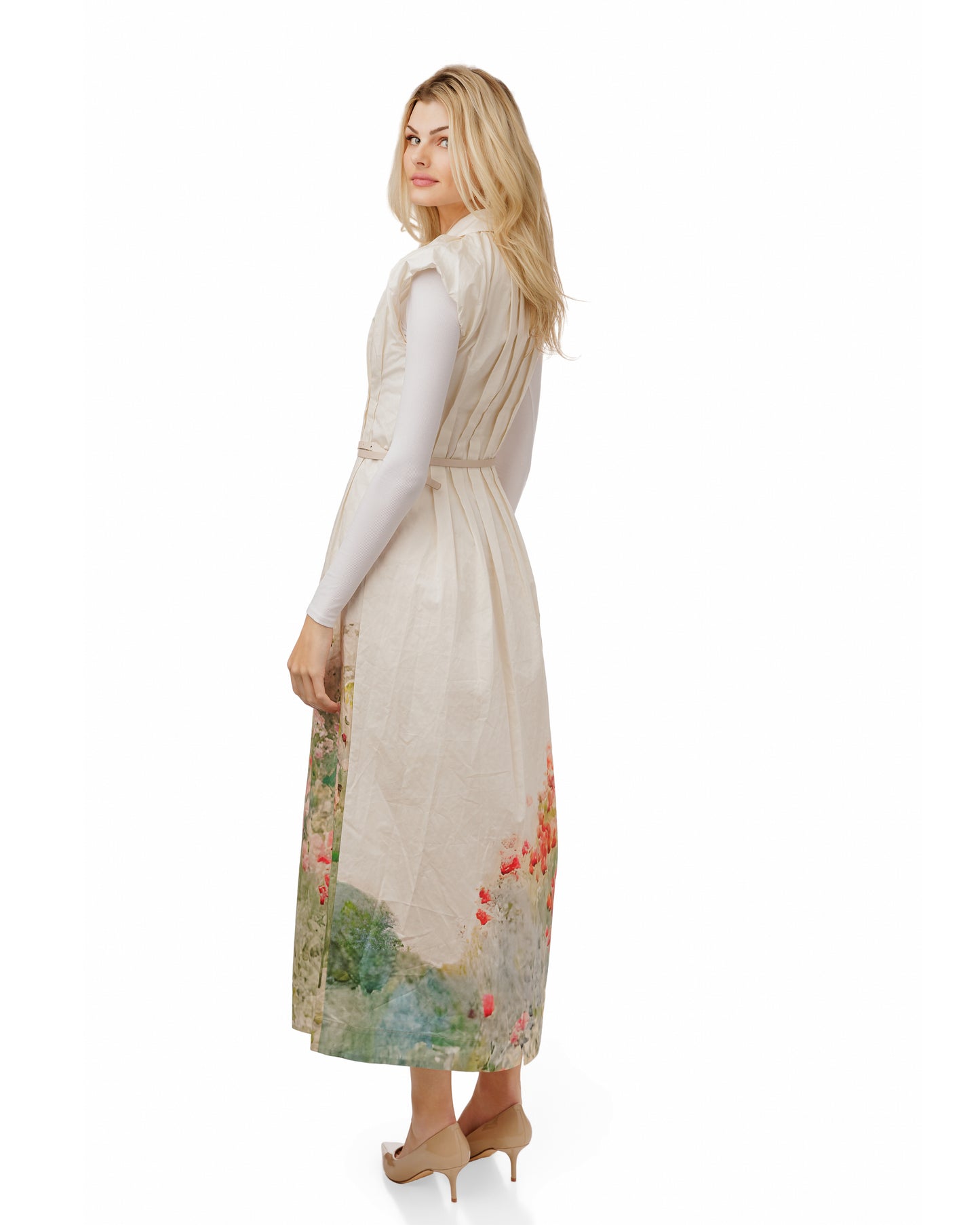 IVORY JUMPER WITH FLORAL PRINT