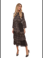 Load image into Gallery viewer, Olive Two Tone Pleated Dress
