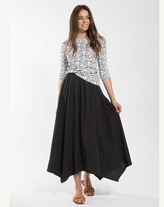 HANDKERCHIEF MIDI SKIRT