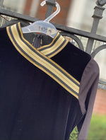 Load image into Gallery viewer, Gold Stripe Velvet Robe
