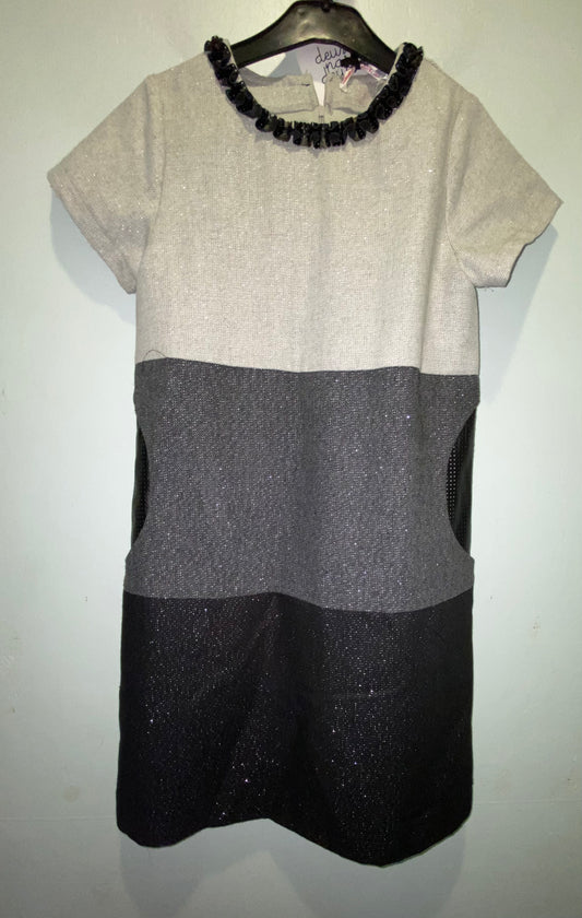 Grey Monotone Sparkly Dress