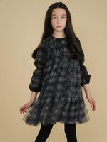 Load image into Gallery viewer, Black Mesh Tiered Dress
