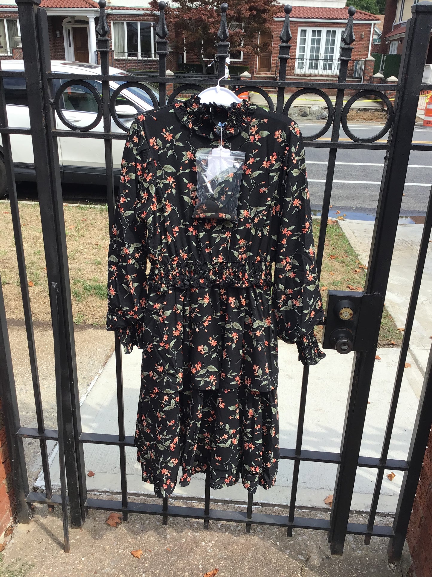 Floral Black Dress