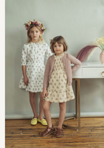 Load image into Gallery viewer, GIRLS WHITE FLORAL SMOCKED DRESS
