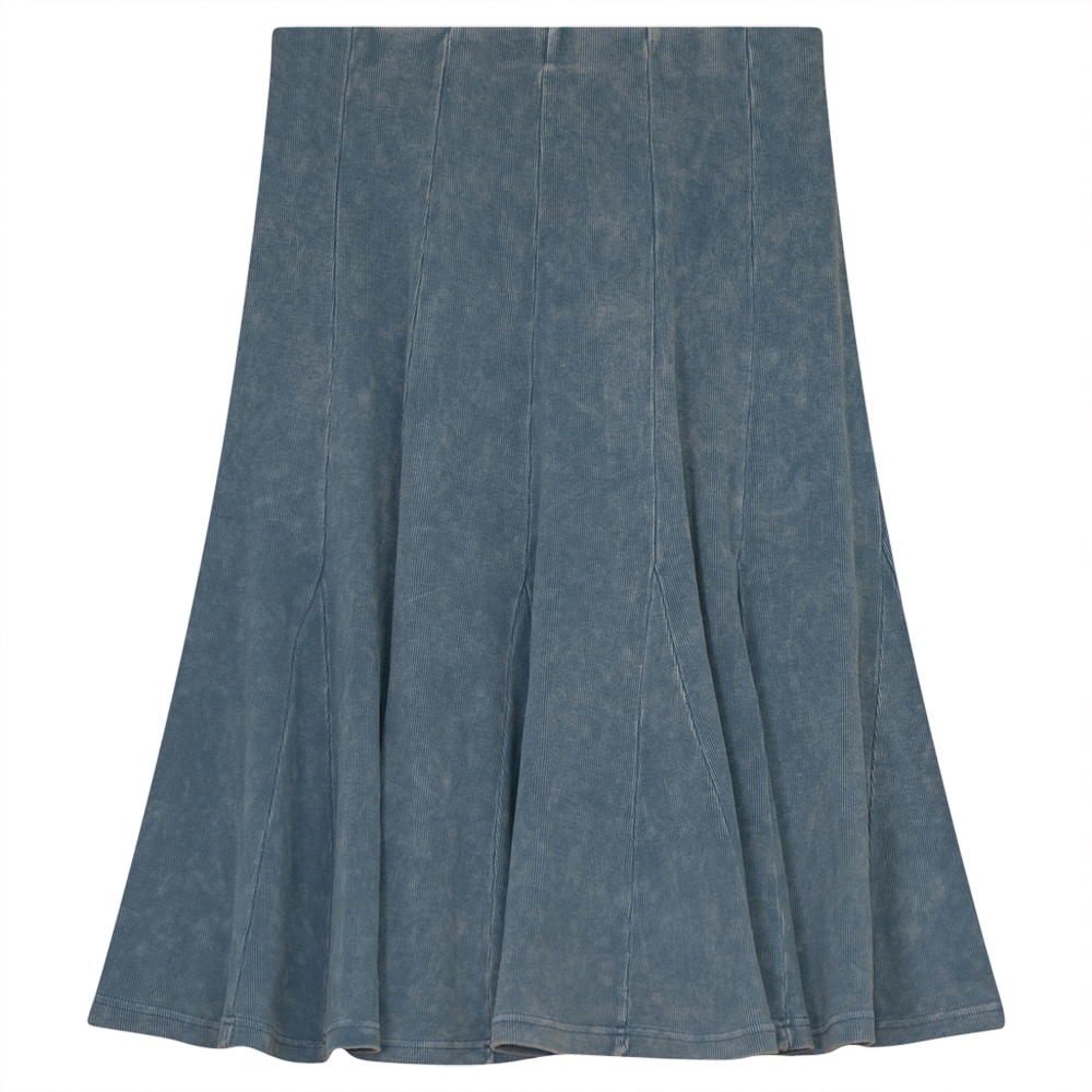 Wash Rib Skirt with Panels