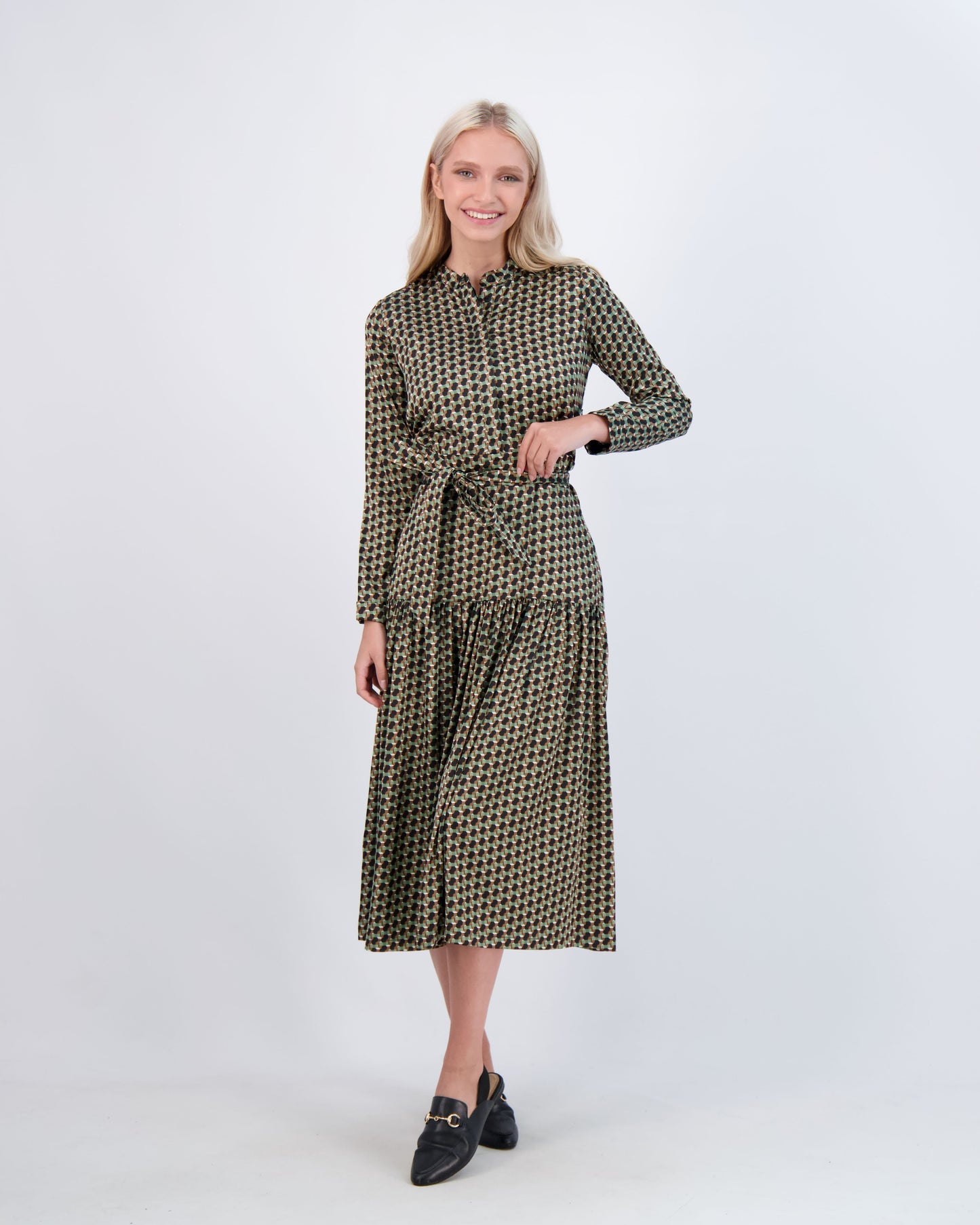 Green Geometric Dress