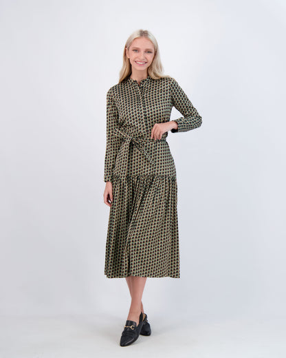 Green Geometric Dress