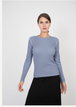 Load image into Gallery viewer, LADIES KNIT SWEATER WITH SADDLE STITCH

