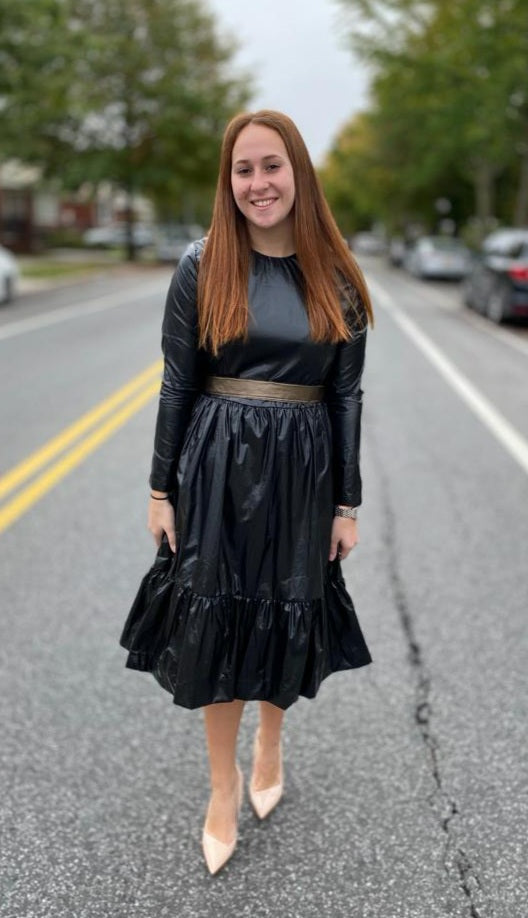 Black + Gold Shine Dress