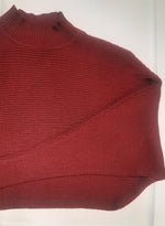 Load image into Gallery viewer, Cropped Dolman Ribbed Mock Neck
