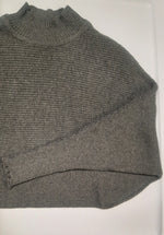 Load image into Gallery viewer, Cropped Dolman Ribbed Mock Neck
