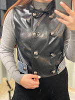 Load image into Gallery viewer, Leather Sleeveless Blazer
