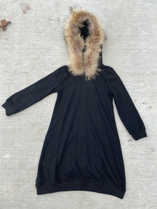 Teen London Fur Hoodie Dress