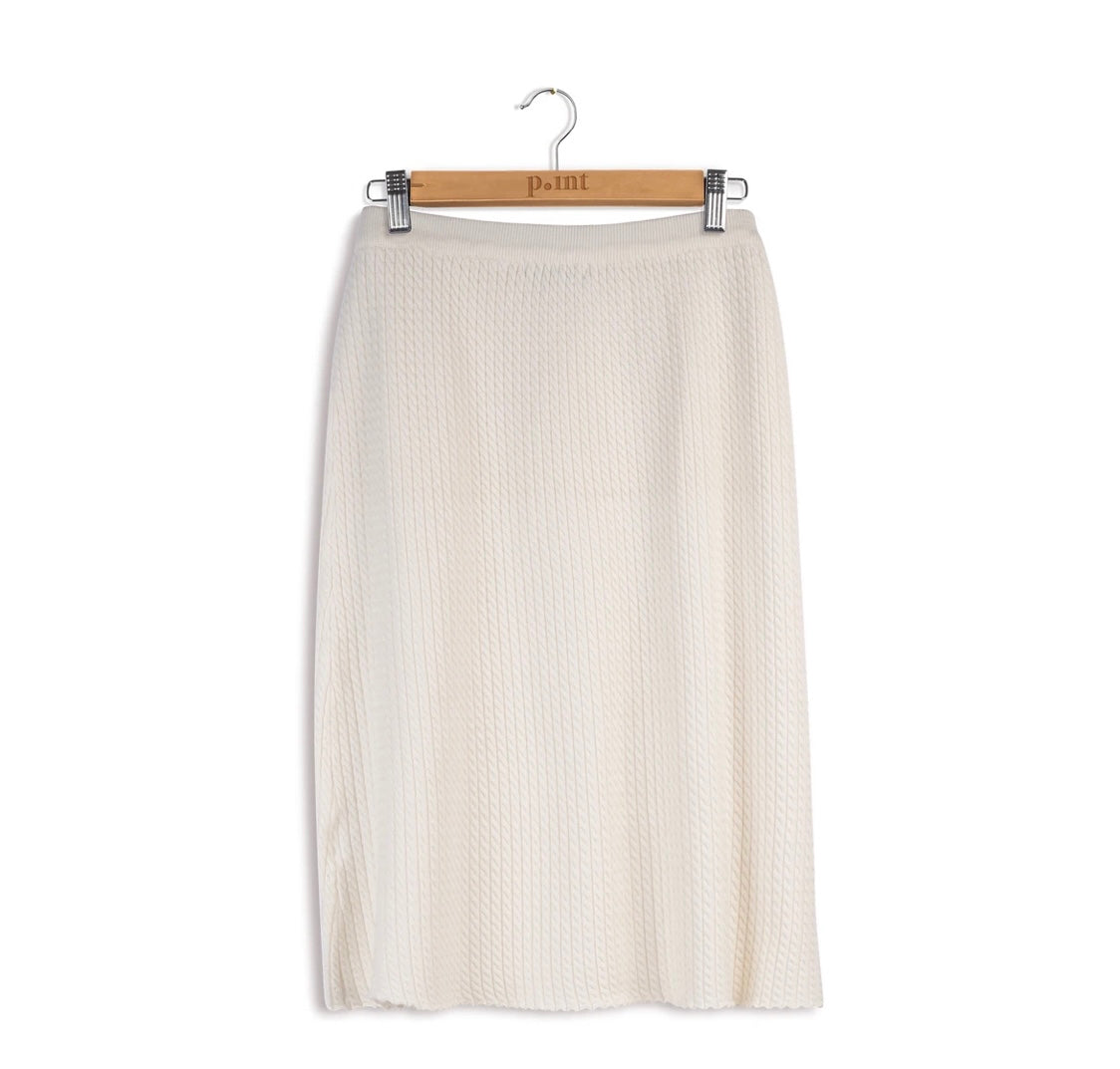 Cable Knit A-line Skirt