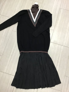 Knit Black Turtleneck Dress