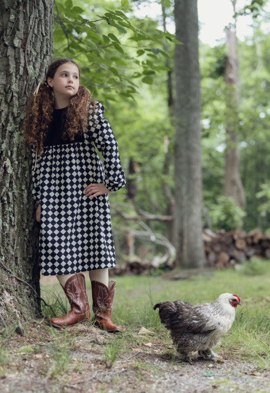 Checkered Printed Dress