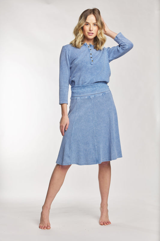 Ribbed Wash Out Henley
