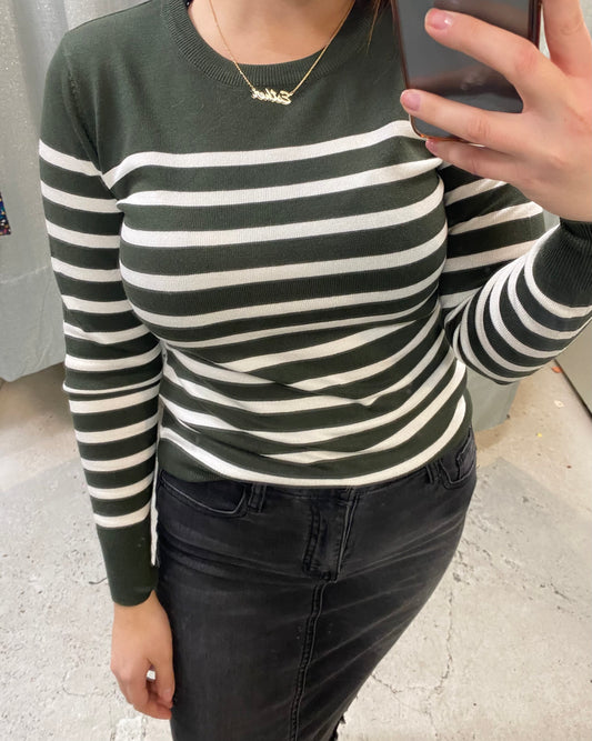 Striped Knit Sweater